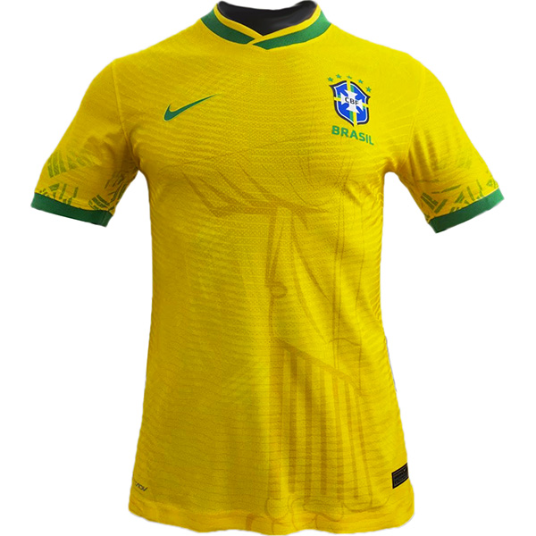 Brazil maglia da calcio gialla da uomo in jersey pre-partita in edizione speciale Brasile 2022-2023